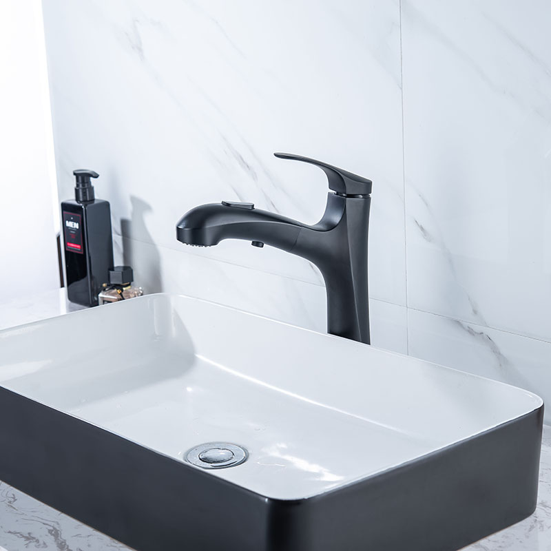 Modern Matte Black Bathroom Faucet Basin Mixer Single Handle Sink Mixer