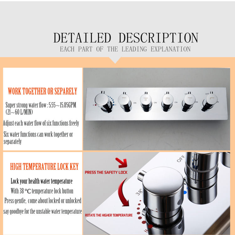 thermostatic shower mixer valve