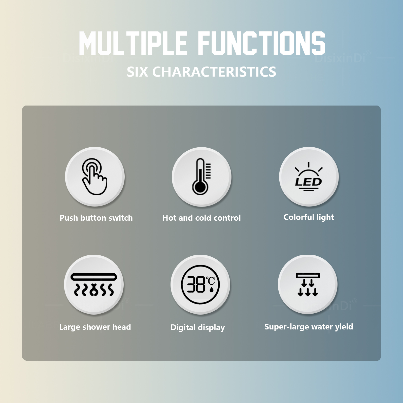 color led shower head