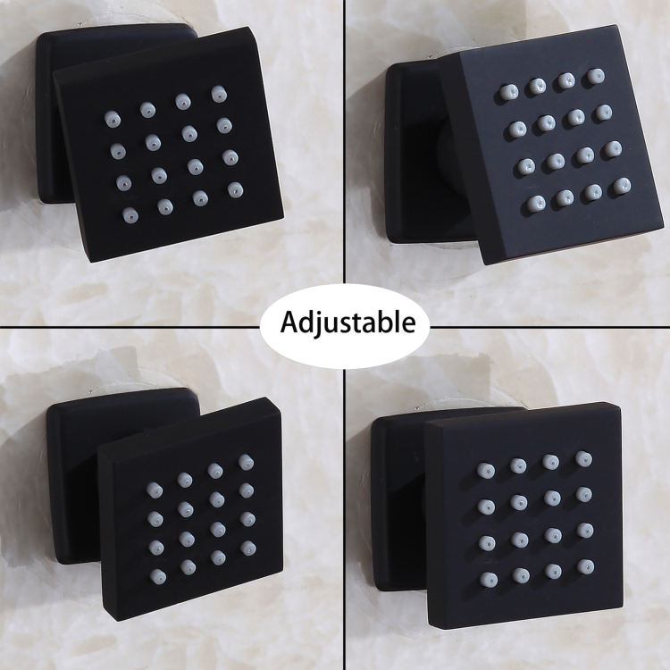 black matte shower head