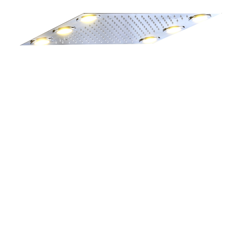 Hot Sales Matte Black 50X36 CM Shower Head LED Bathroom Embed Ceiling Rainfall Shower