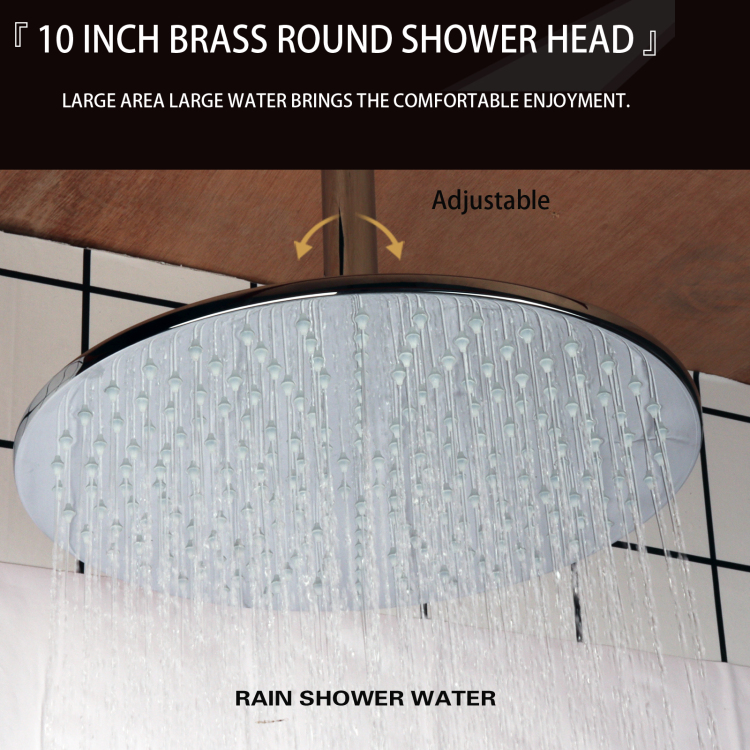 Hot Sales Chrome Polished 25X25CM Shower Faucets Bathroom Hoisting Top-end Shower Rainfall