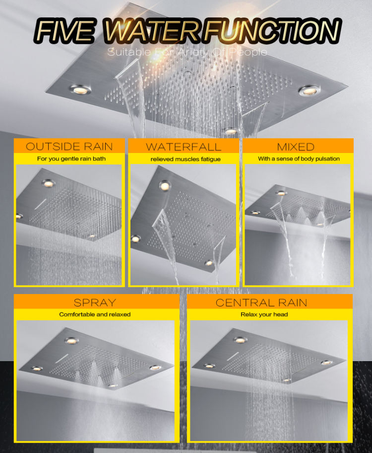 rain shower head systems