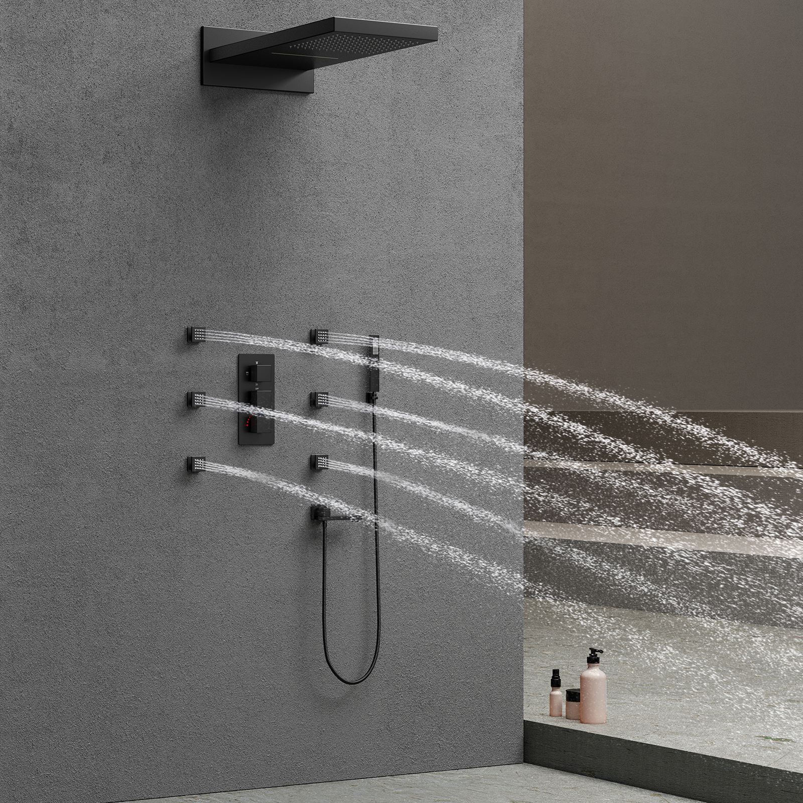 rain shower head set