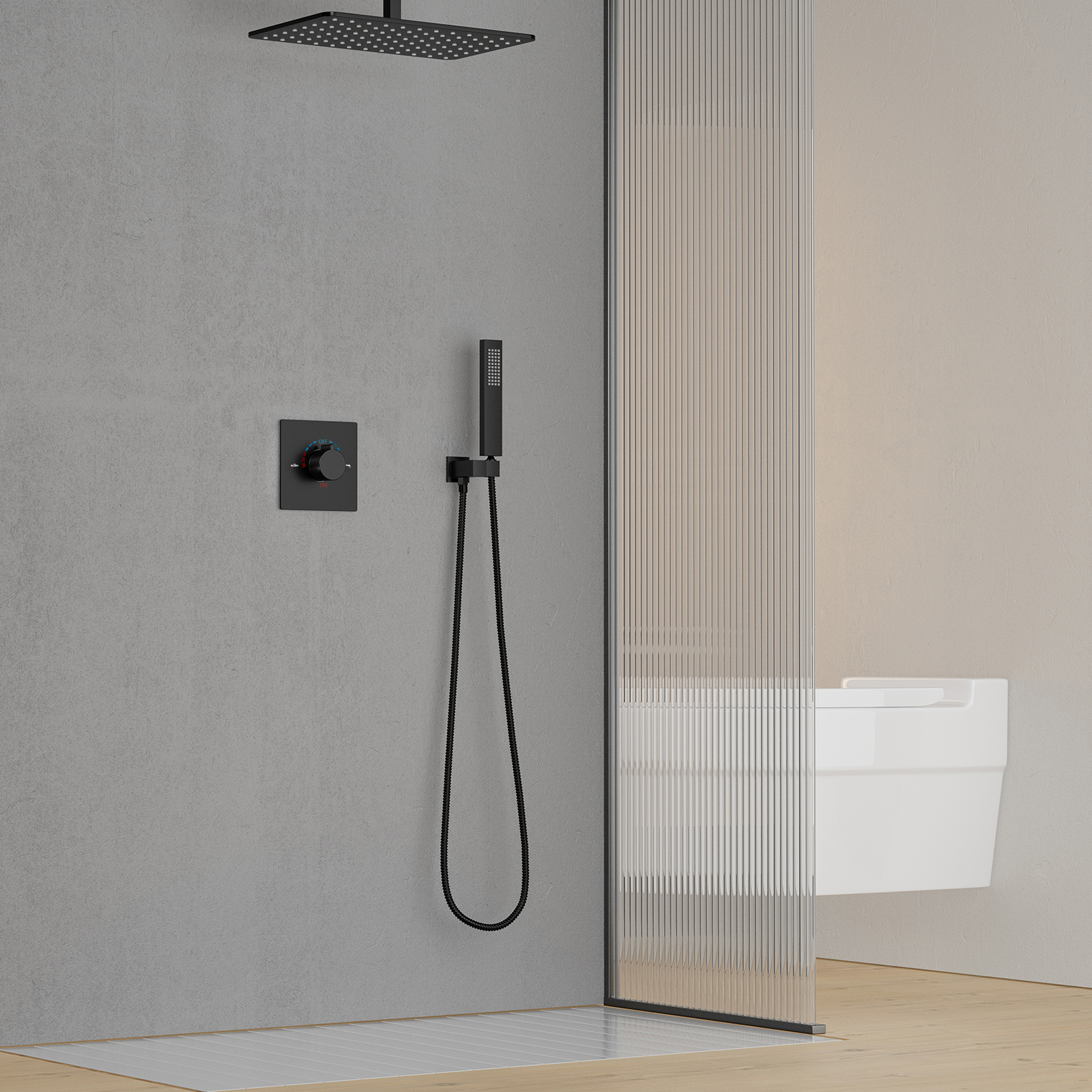 28x18 Body Massage Shower Rain Forest Shower Set Spray Head Wall Mounted Shower System