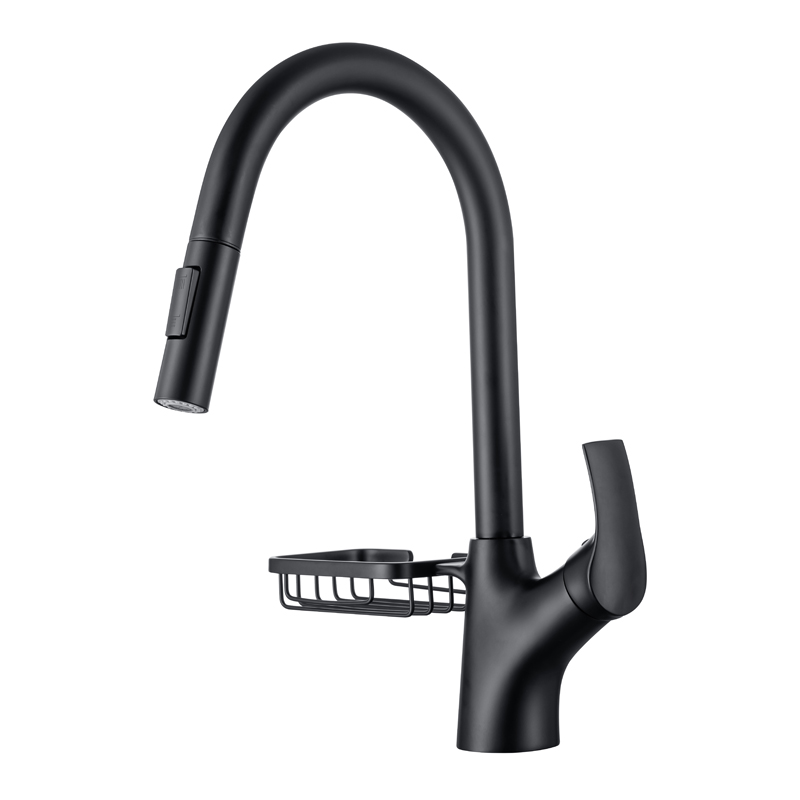 Hot Sales Contemporary Matte Black Basin Kitchen Faucets Sink Multifunctional Single Handle