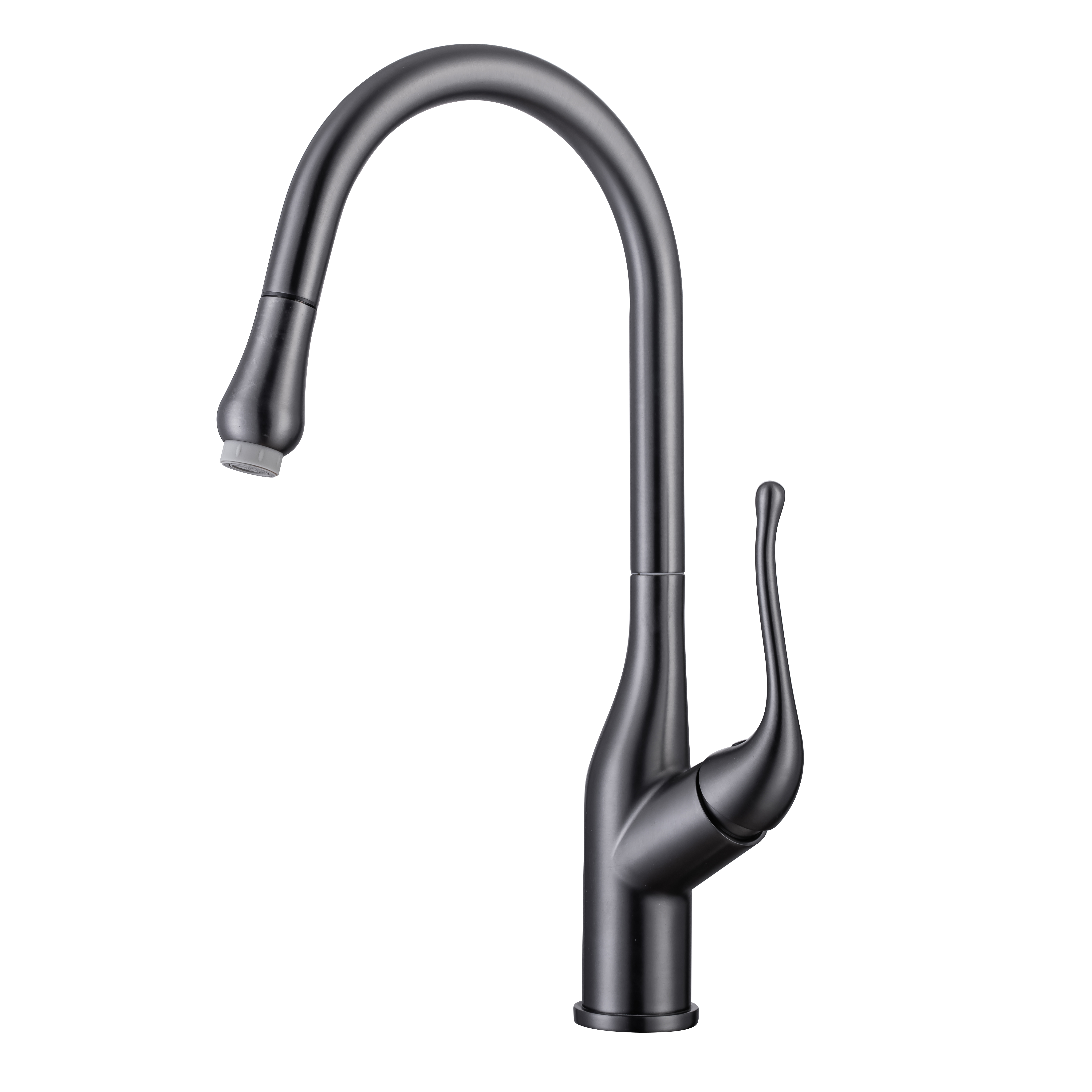 Brushed Nickel Modern European Style Design Sink Basin Kitchen Faucets Bifunctional Pull Out Single Handle