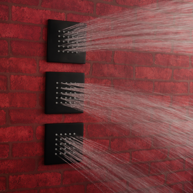 Matte Black Shower Side Spray Shower Head Hydro Jet Shower Of Nozzles