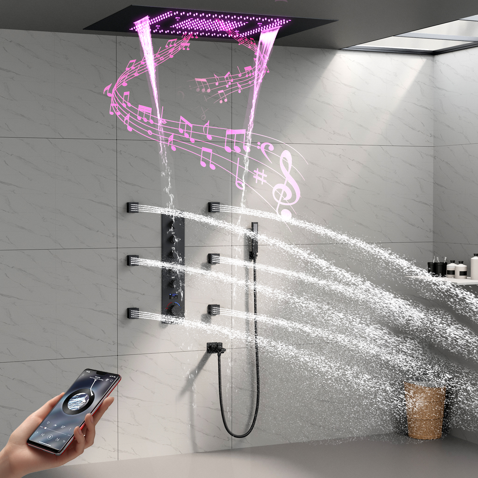 led shower head