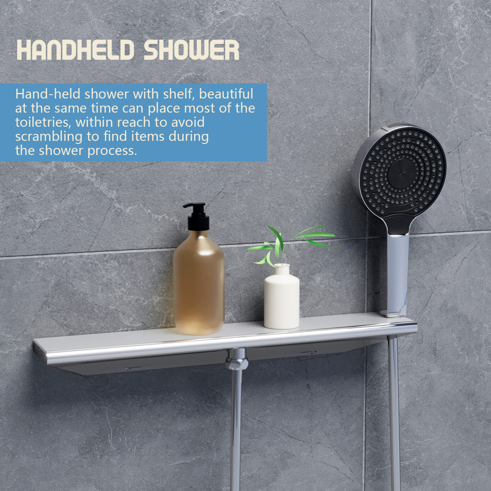 led rainfall waterfall shower head