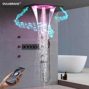 2024 New Sky City LED Bluetooth Music 60x40.5CM Ceiling Shower Head Set Bathroom Thermostatic Faucet Bath Shower