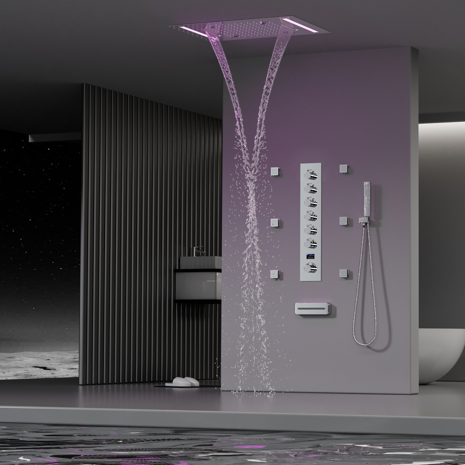 gold rain shower head