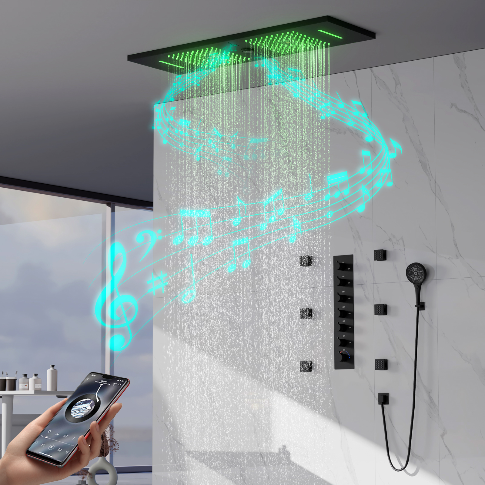 hand held shower head set