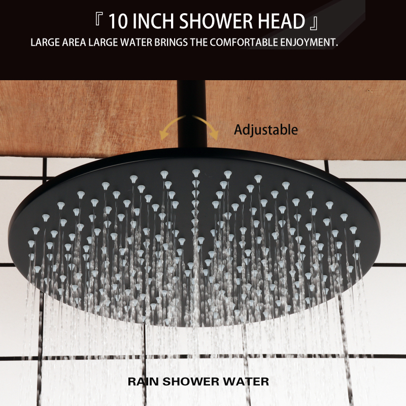 Brushed Gold Rain Shower Head With Handheld Spray Wall Mounted 8 X 12 Inch Thermostatic Rainfall Shower System