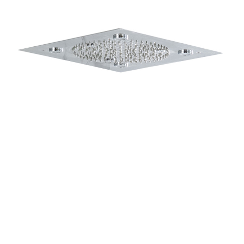 Fashion Chrome Polished 32X32CM Shower Faucets Bathroom Embed Ceiling Bifunctional Rainfall Atomizing Shower