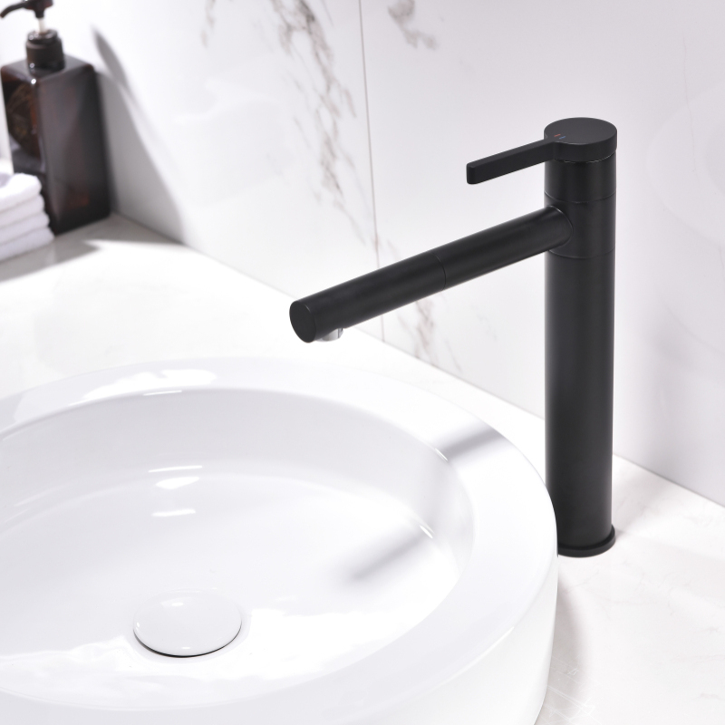 Matte Black Hot And Cold Basin Faucet Sink Tap Installation Easy