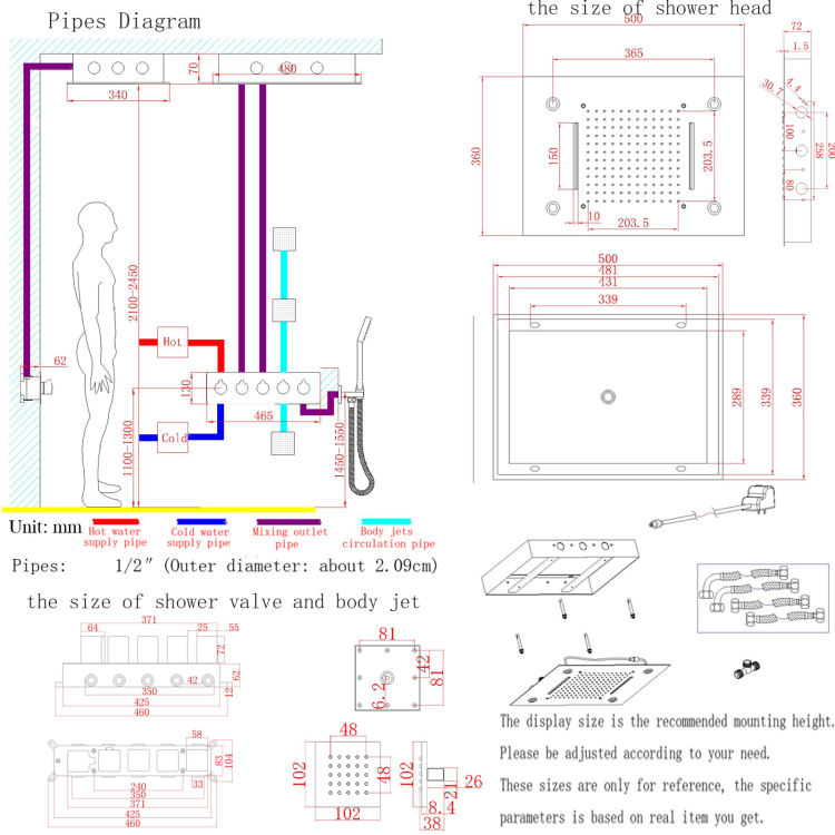 rain head shower systems