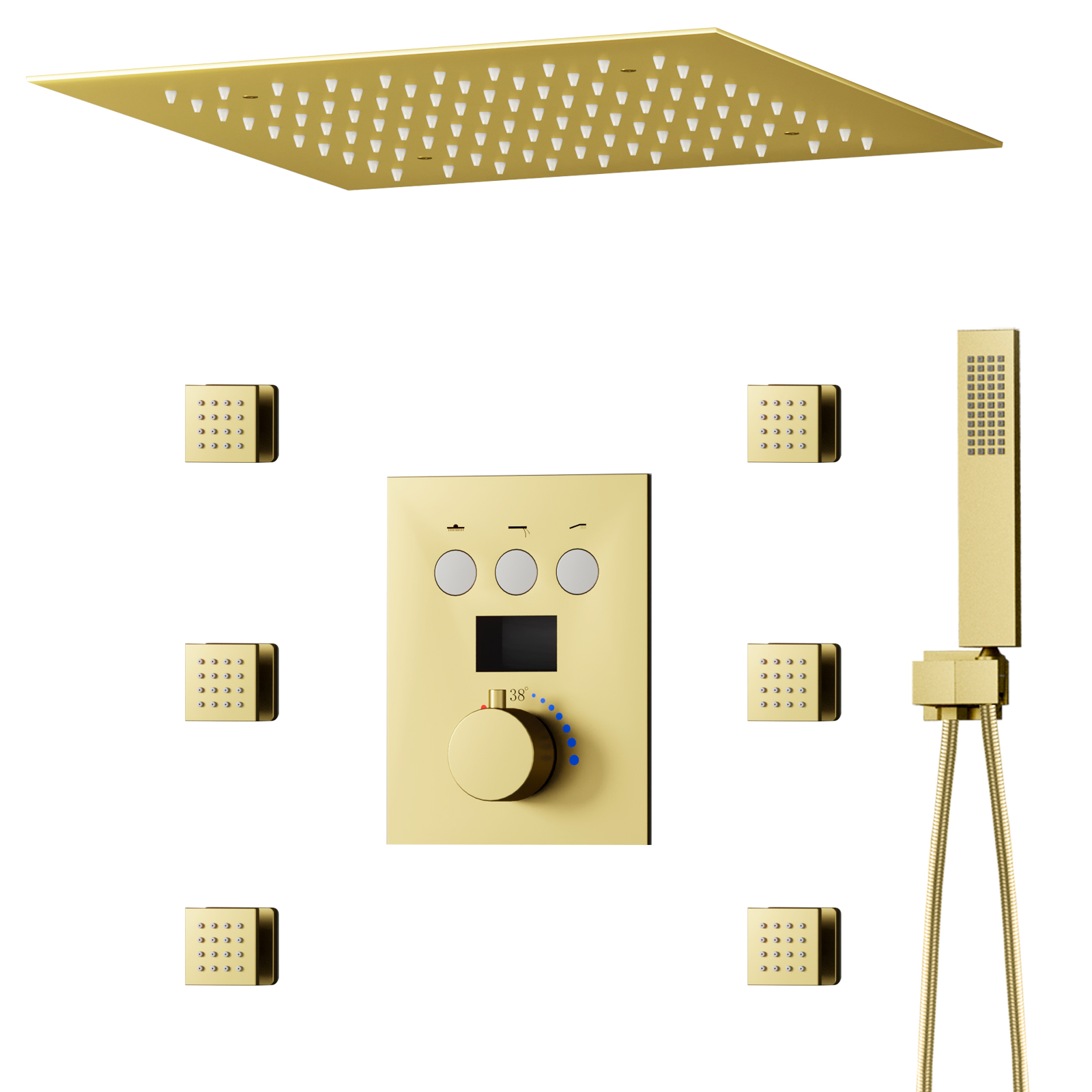 3 setting shower head