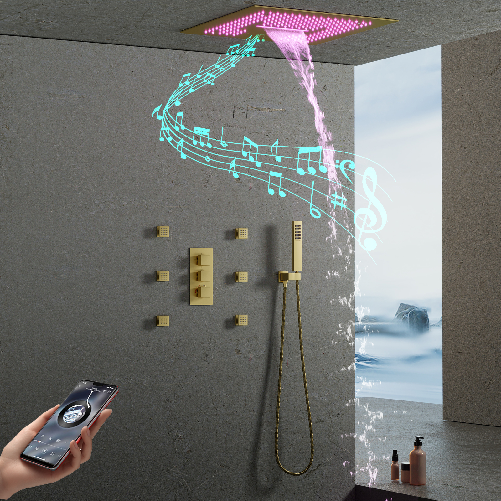 Technology Bath New Experience LED Smart Shower