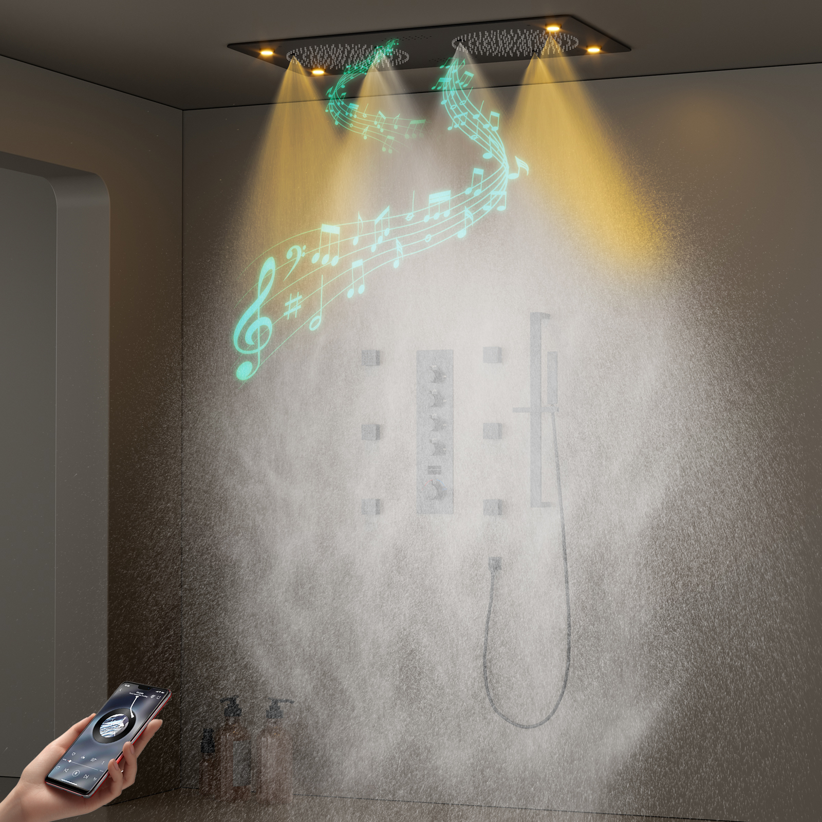 Music shower head